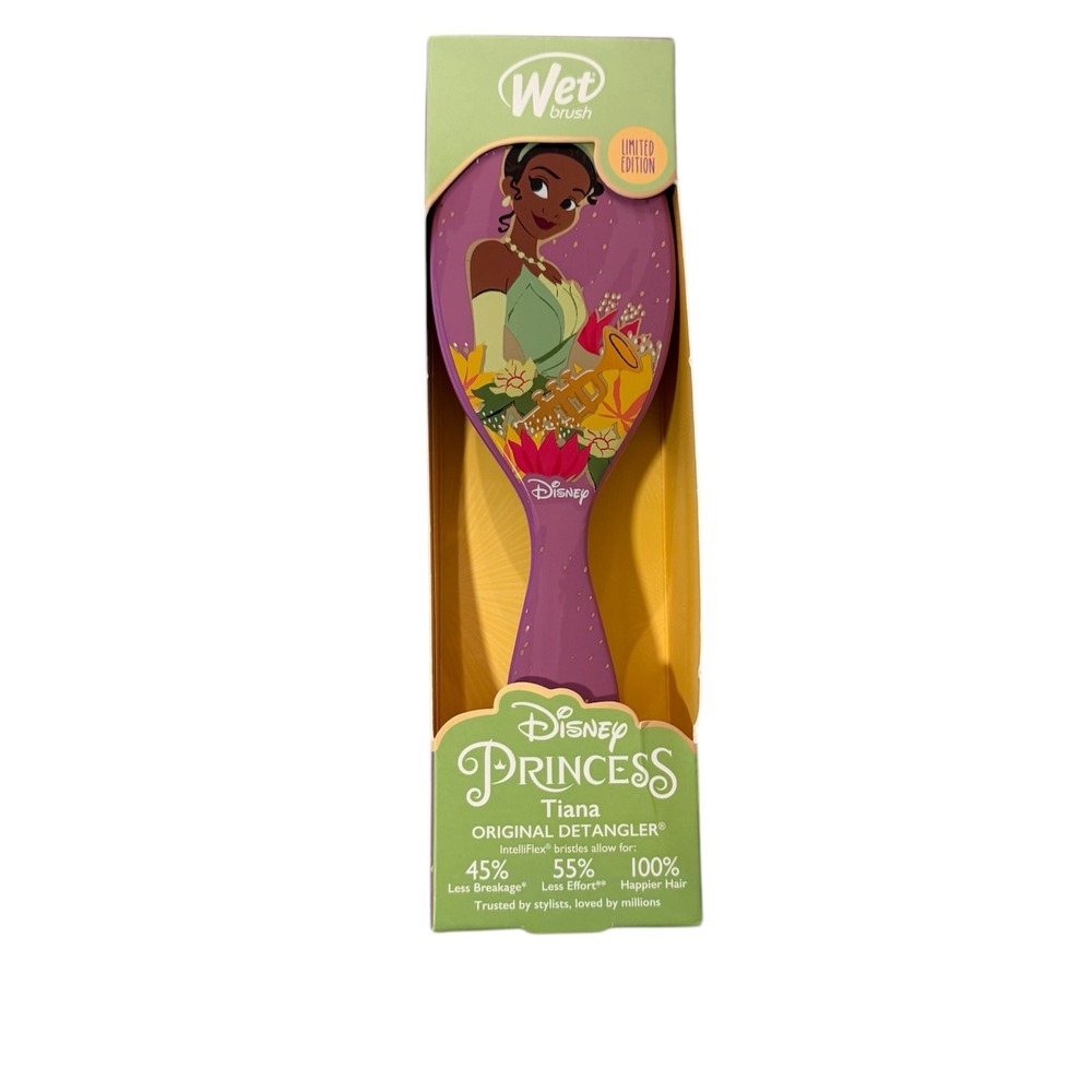 Wet Brush Disney Princess Tiana Original Detangler Limited Edition Purple New